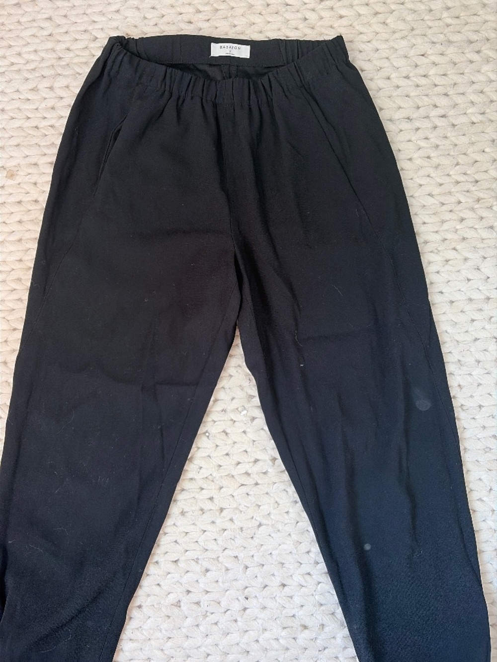 BABATON Black Tapered Trousers